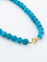 Statement ketting azuurblauw