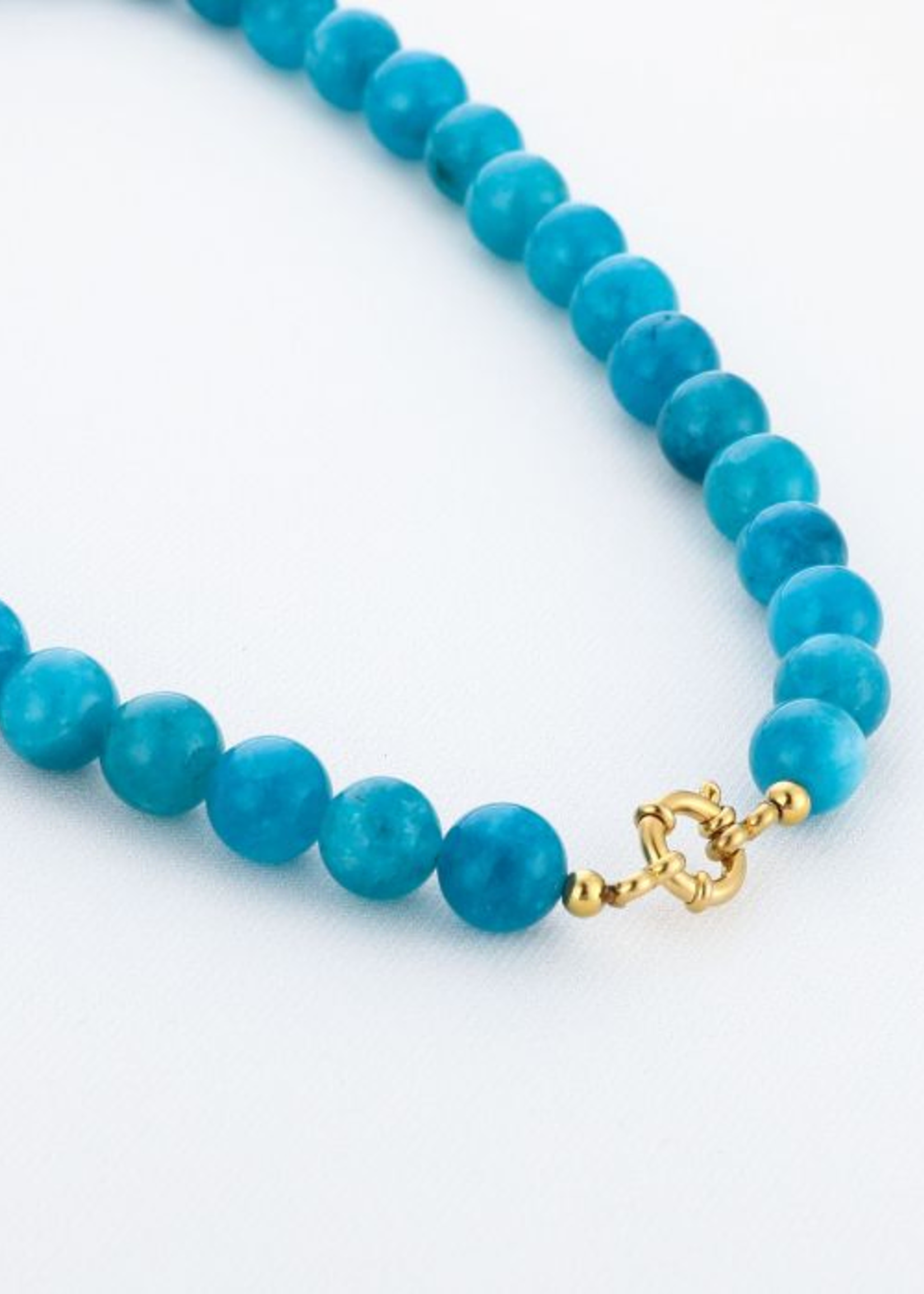 Statement ketting azuurblauw