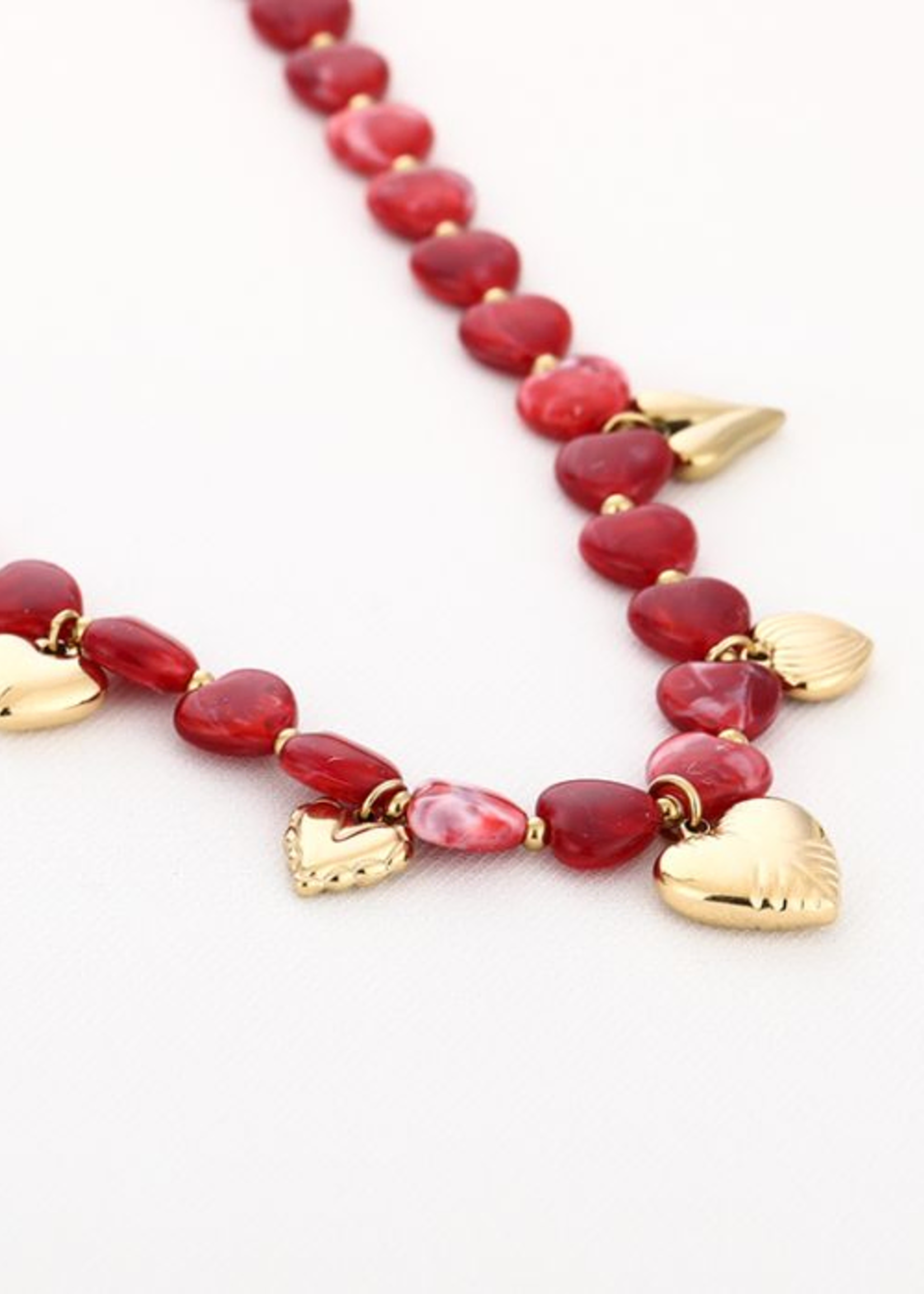 Statement ketting heart red