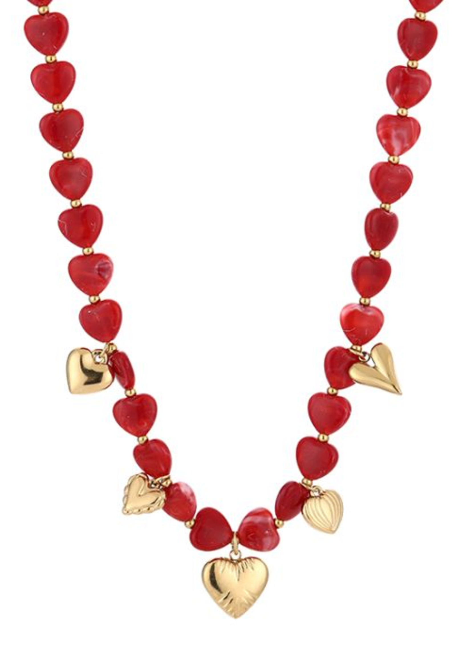 Statement ketting heart red