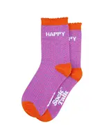 Sock Talk Happy Spotted gekamde katoenen glittersokken in lila.