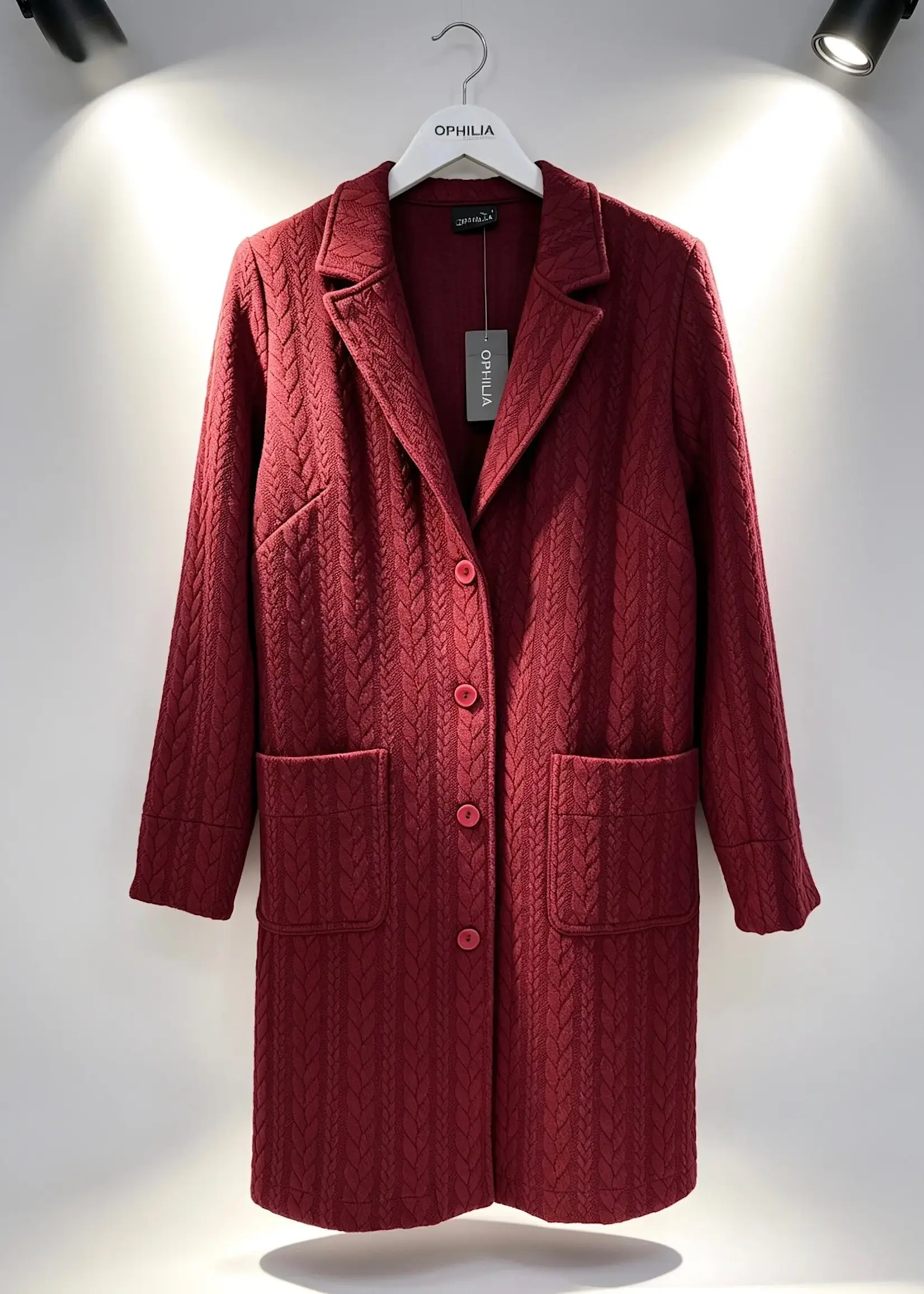 Ophilia Nora cably knit bordeaux