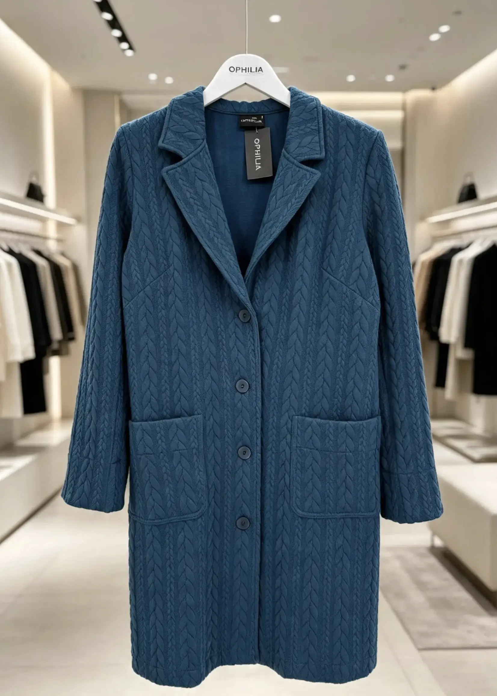 Ophilia Nora cably knit petrol