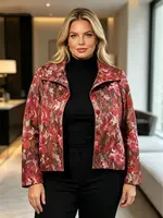 Ophilia Roma scuba suede red rose