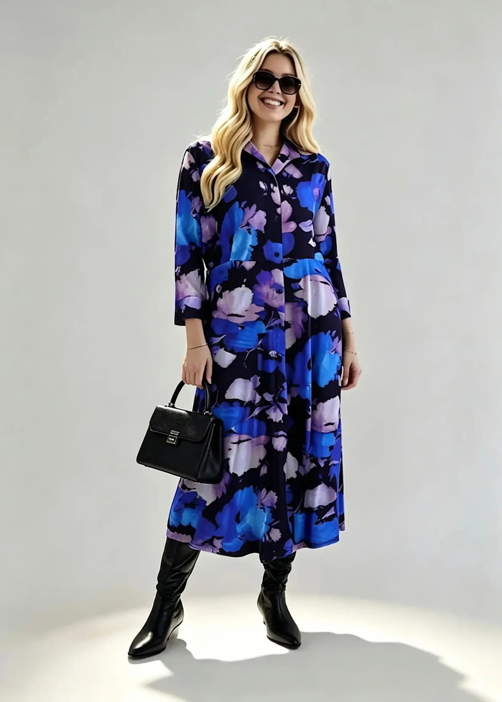 Ophilia Lisa dessin batik flower blue