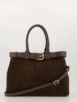 Tas Bentley Suede Classic Grain Dark Brown