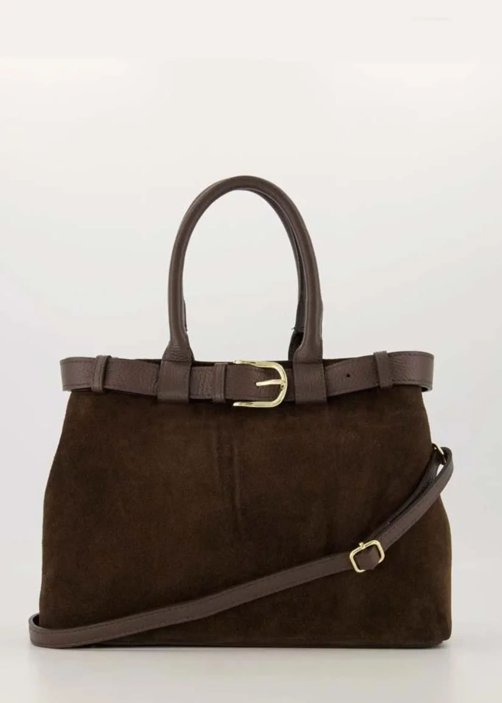 Tas Bentley Suede Classic Grain Dark Brown