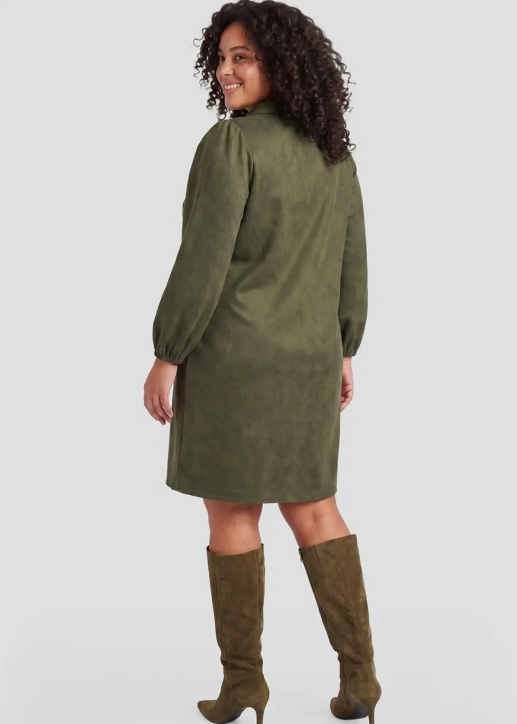 Exxcellent Maura Dress Dark Olive