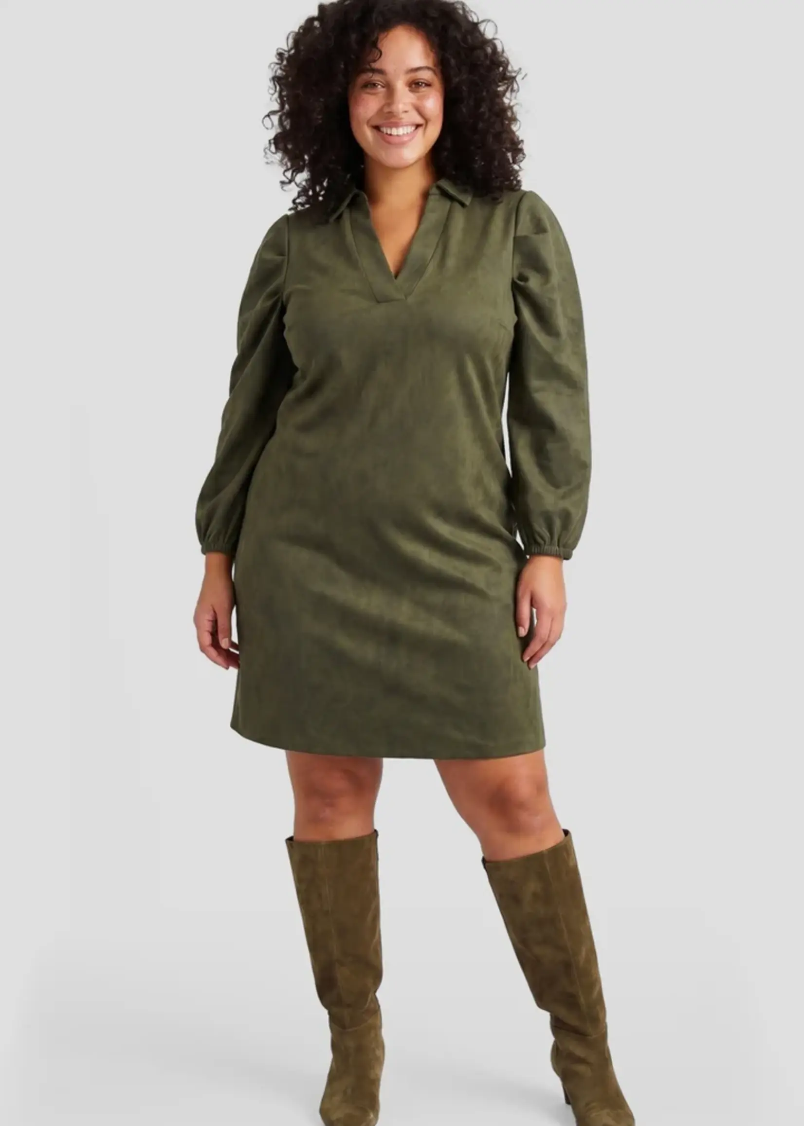 Exxcellent Maura Dress Dark Olive