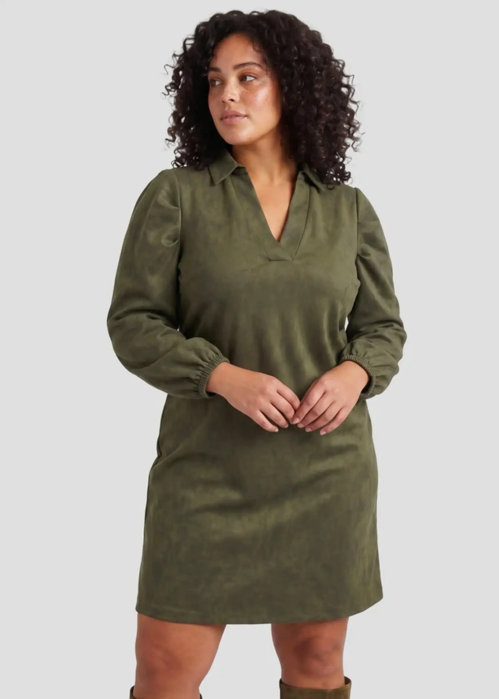 Exxcellent Maura Dress Dark Olive