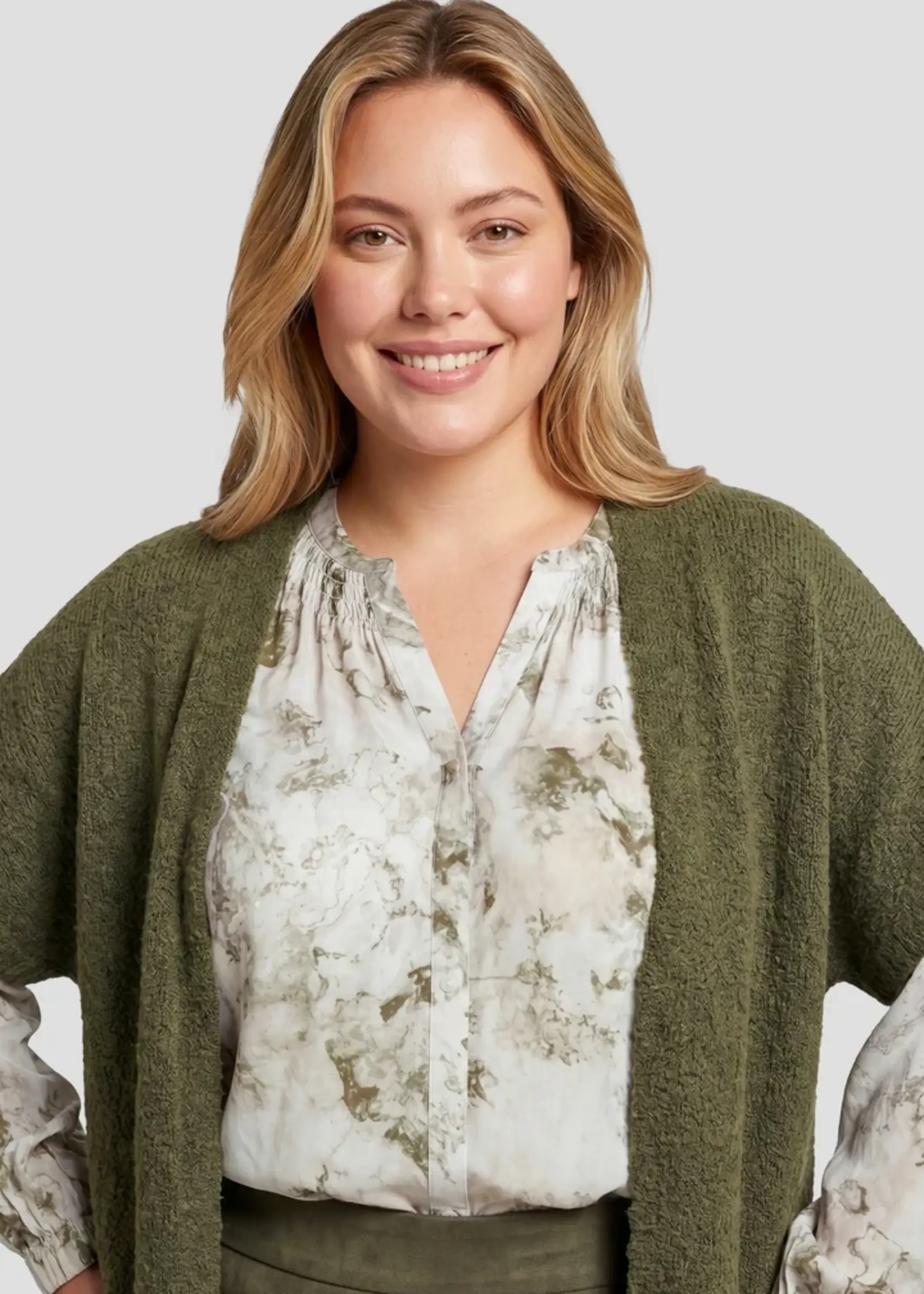 Exxcellent Myra Knit Cardigan Dark Olive