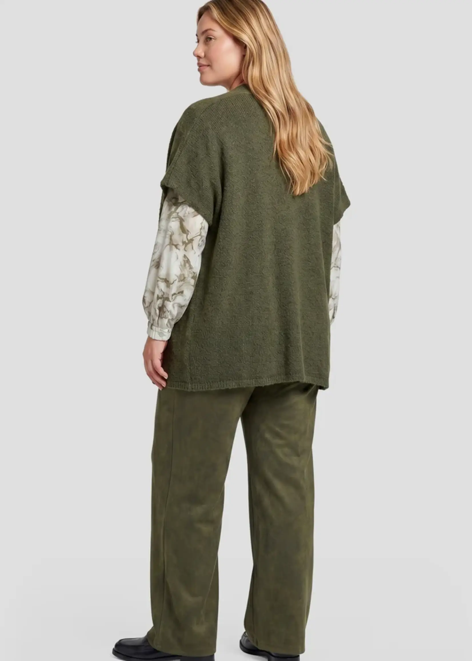 Exxcellent Myra Knit Cardigan Dark Olive