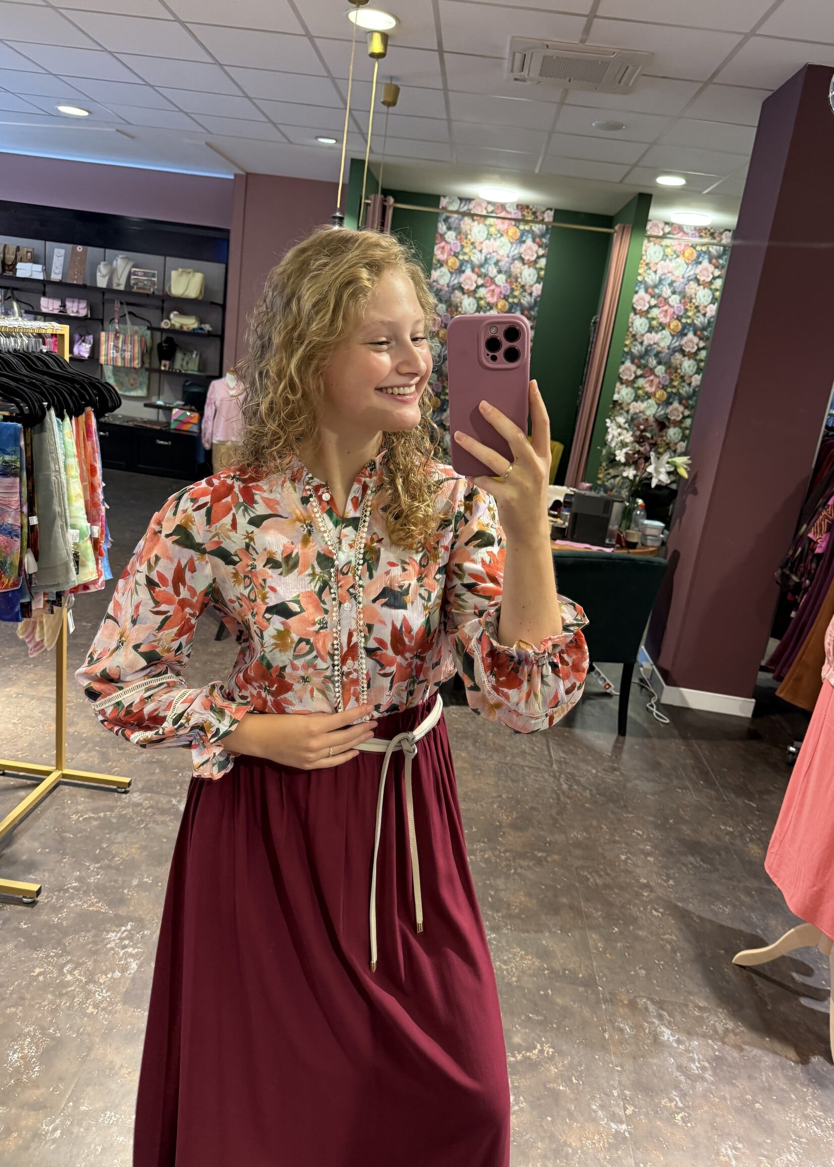 Blouse Floral Rouge