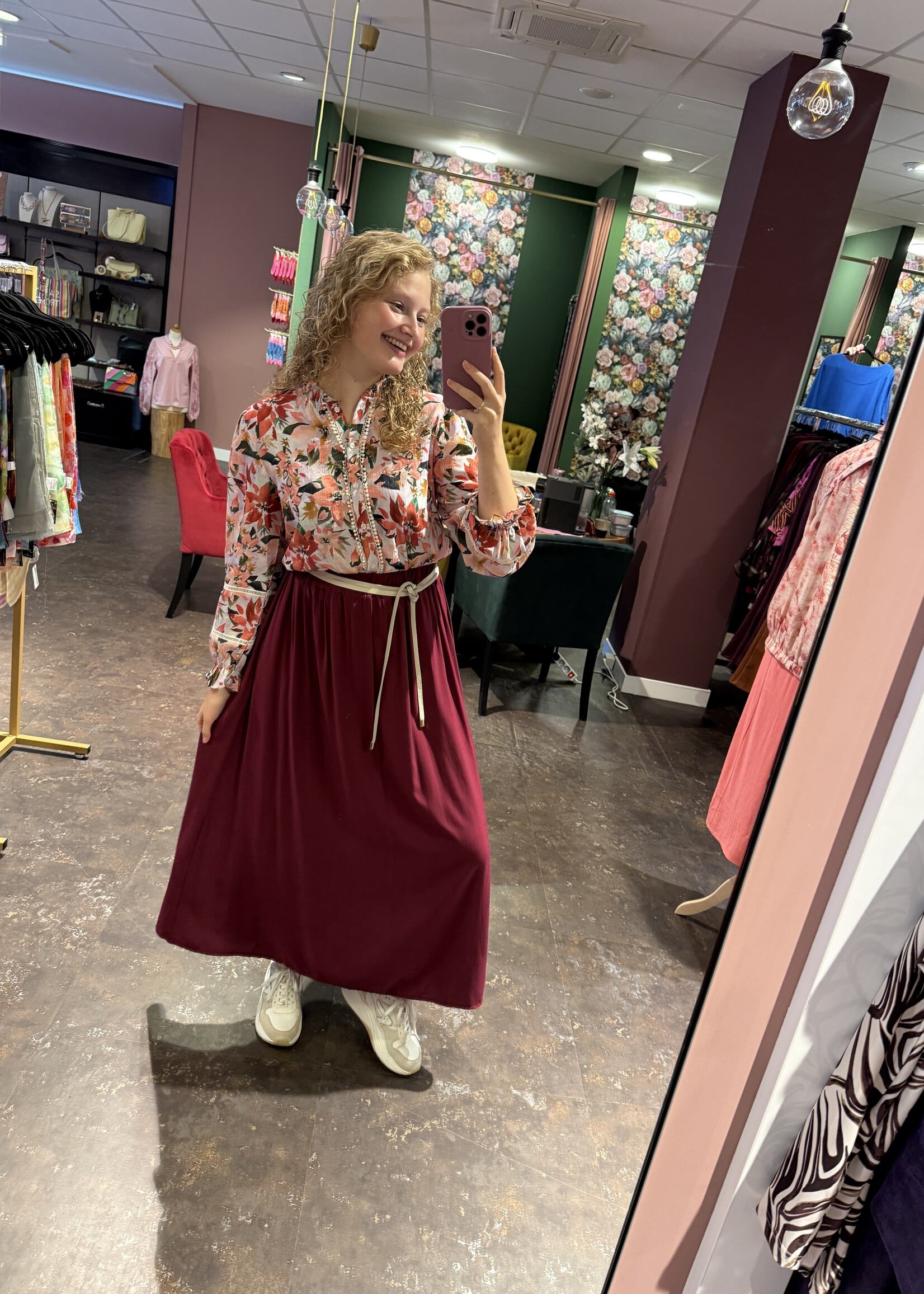 Blouse Floral Rouge