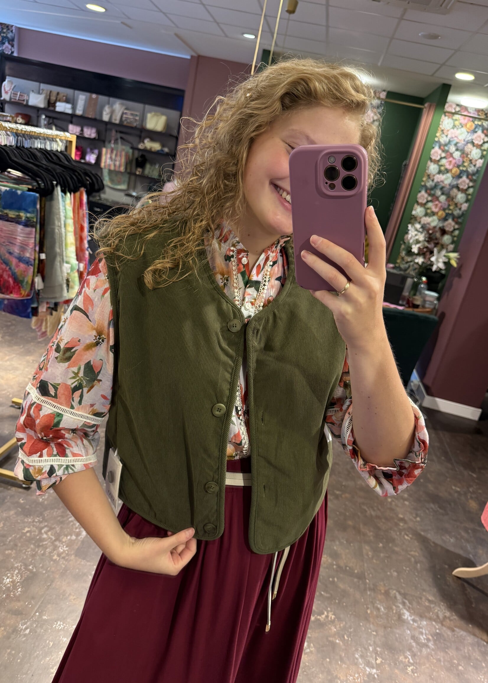 Teddy Gilet Khaki