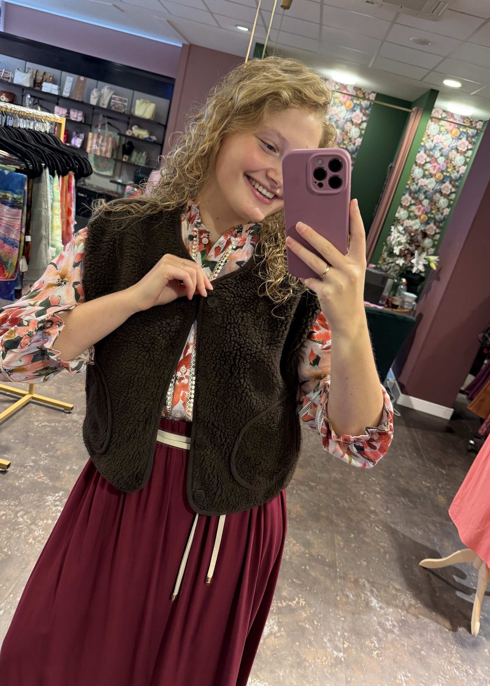 Teddy Gilet Choco
