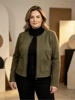 Ophilia Lara scuba suede olive