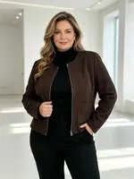 Ophilia Lara scuba suede choco