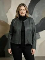 Ophilia Lara fake leather bottle green