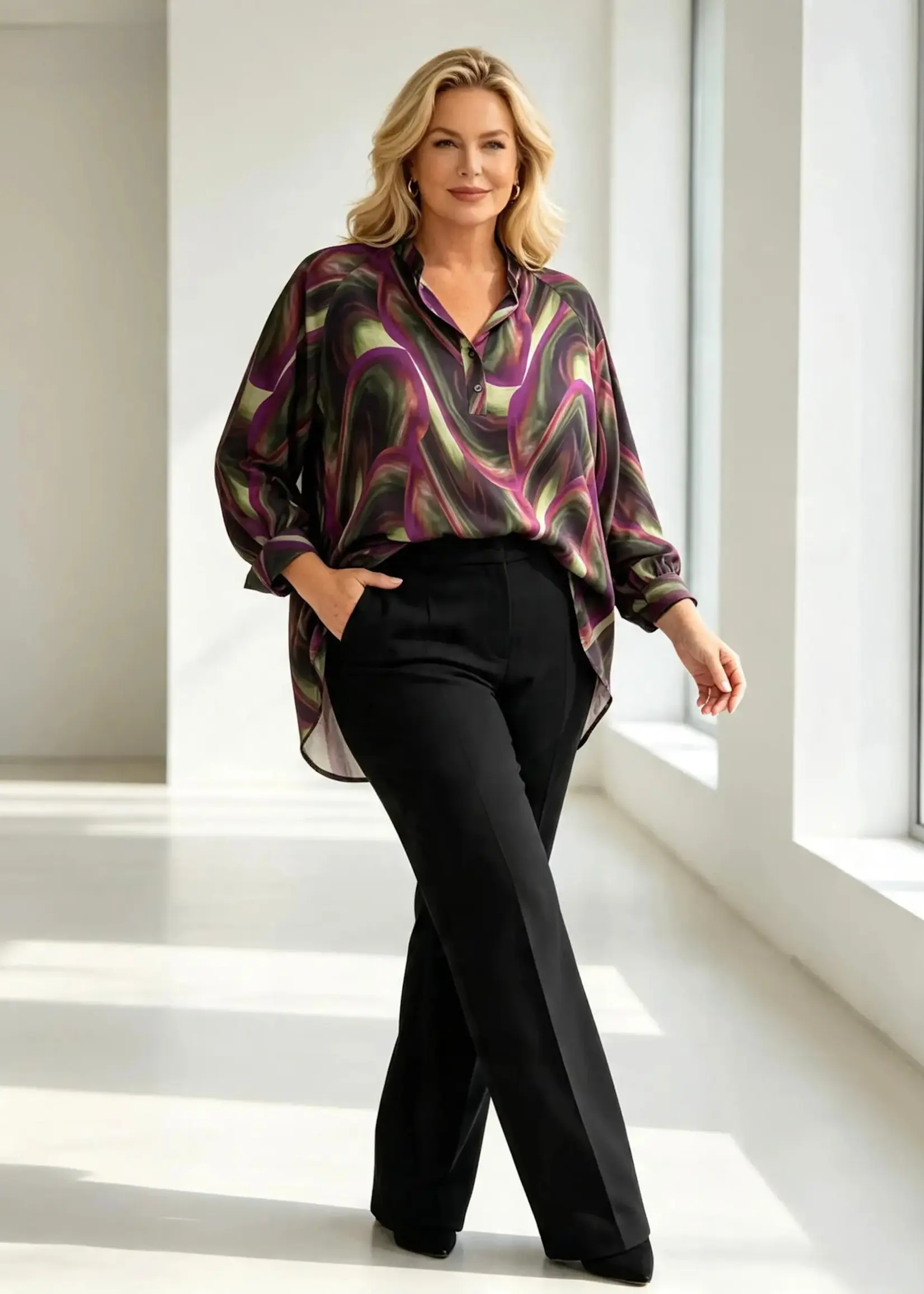 Ophilia Roxy print purple fusion