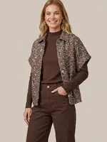 C&S The Label Gilana Gilet Mocha Brown/Color Mix
