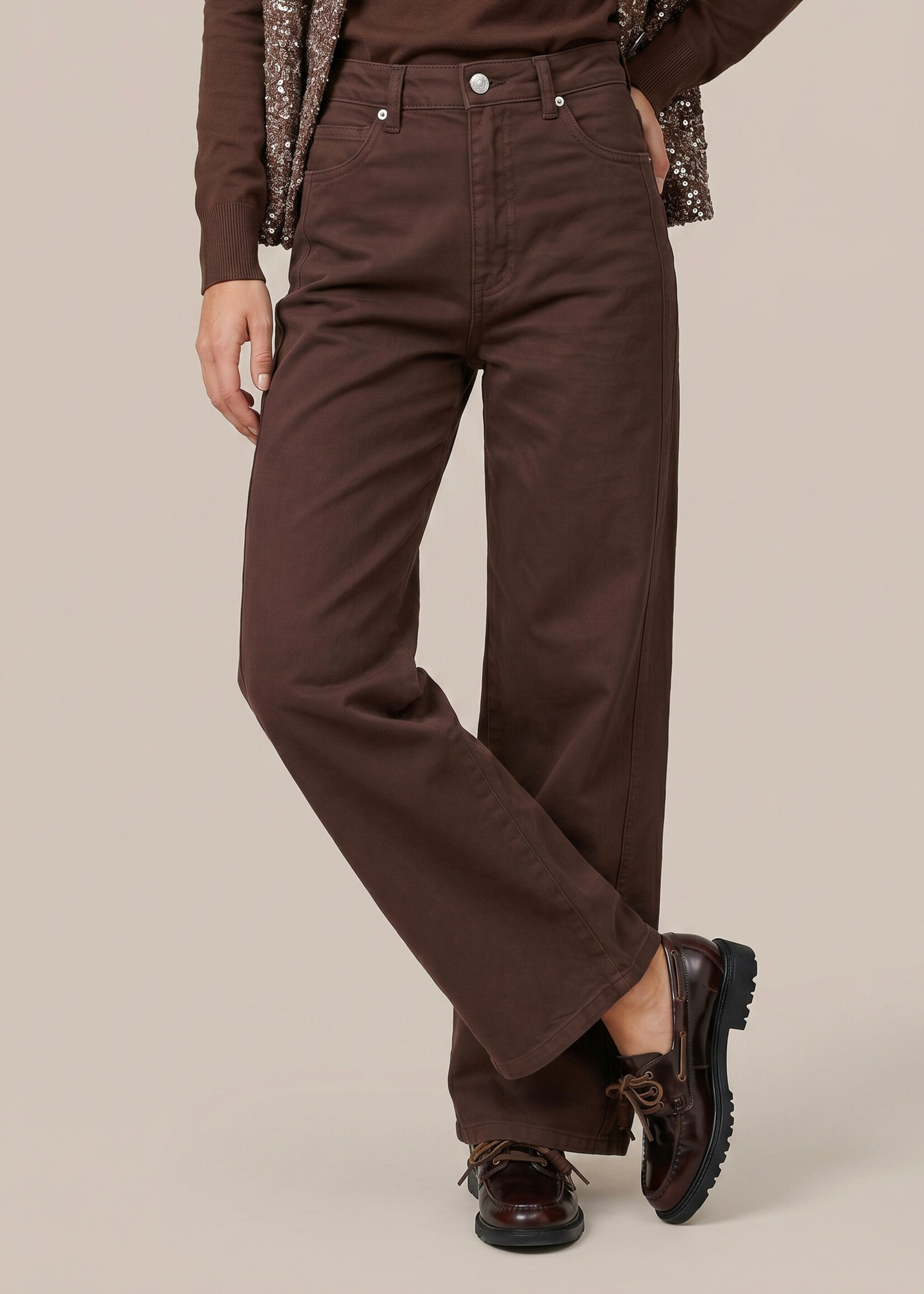 C&S The Label Nico Pants Mocha Brown