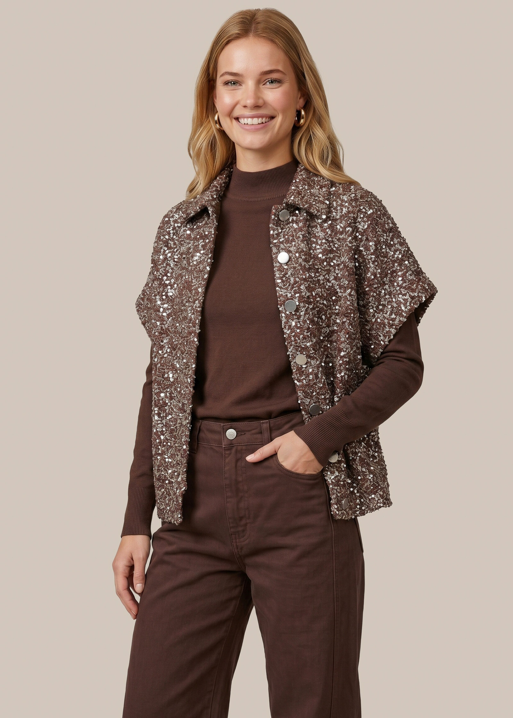 C&S The Label Nico Pants Mocha Brown