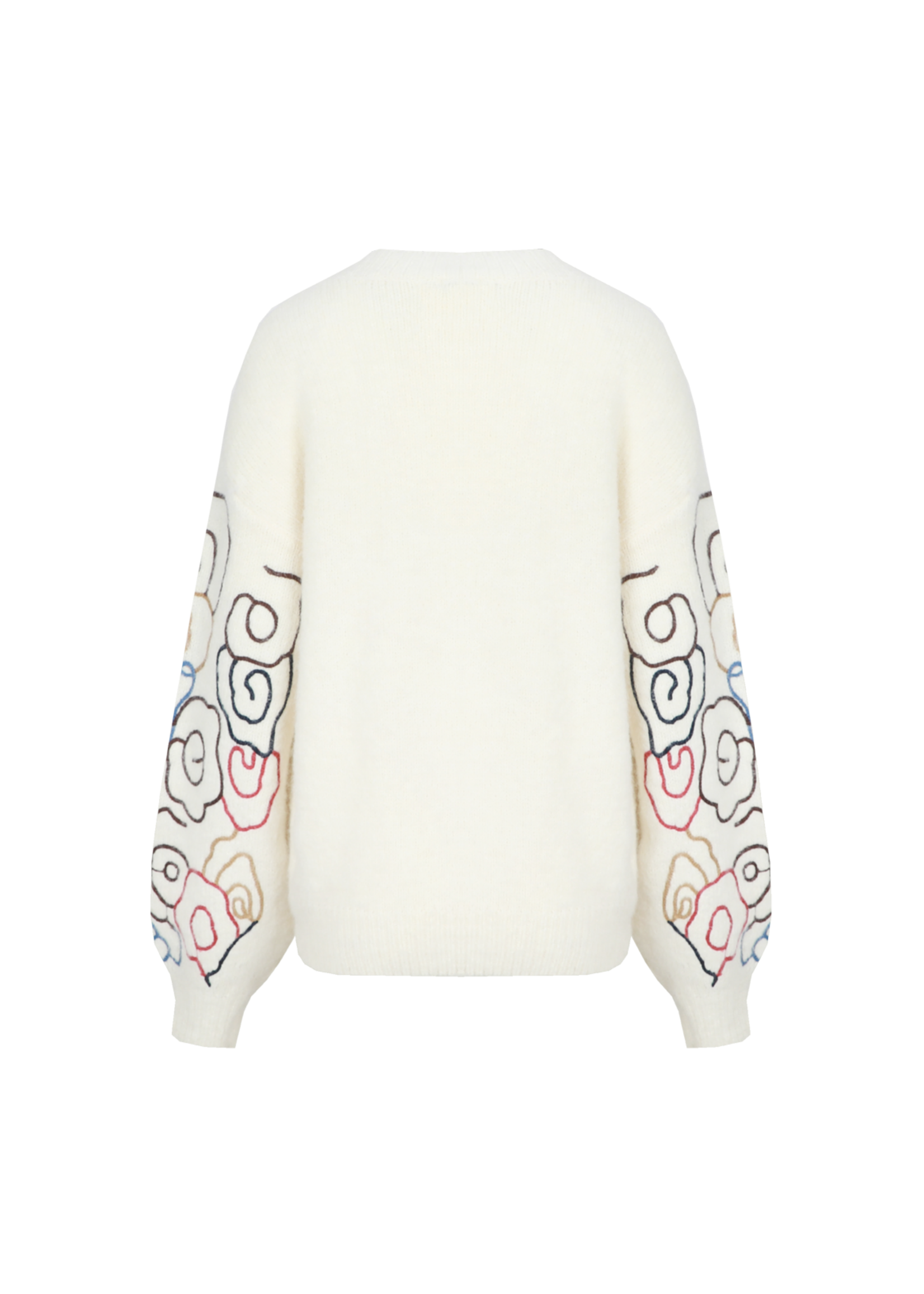 C&S The Label Wings Knit Pullover Wool White/Color Mix