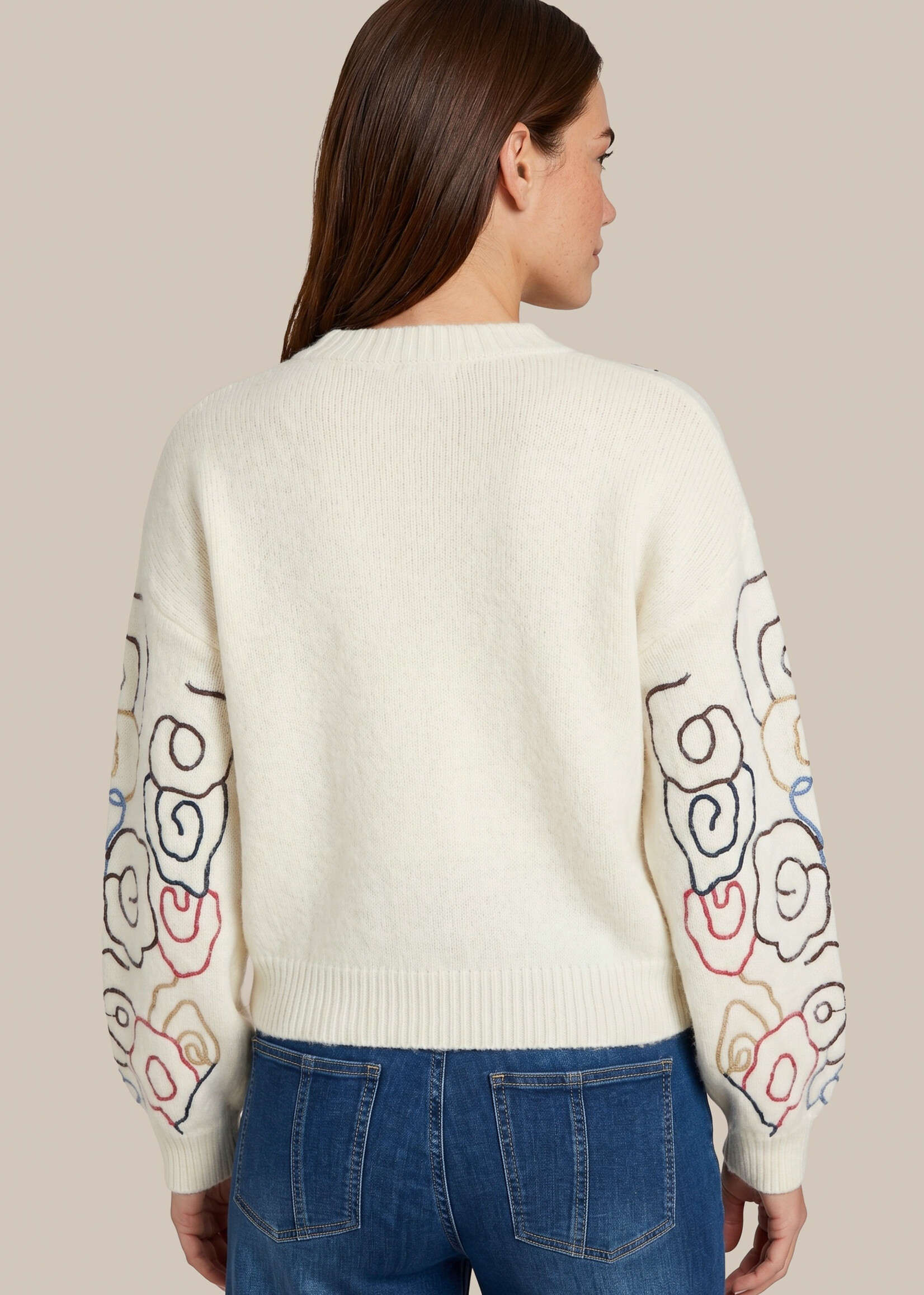 C&S The Label Wings Knit Pullover Wool White/Color Mix