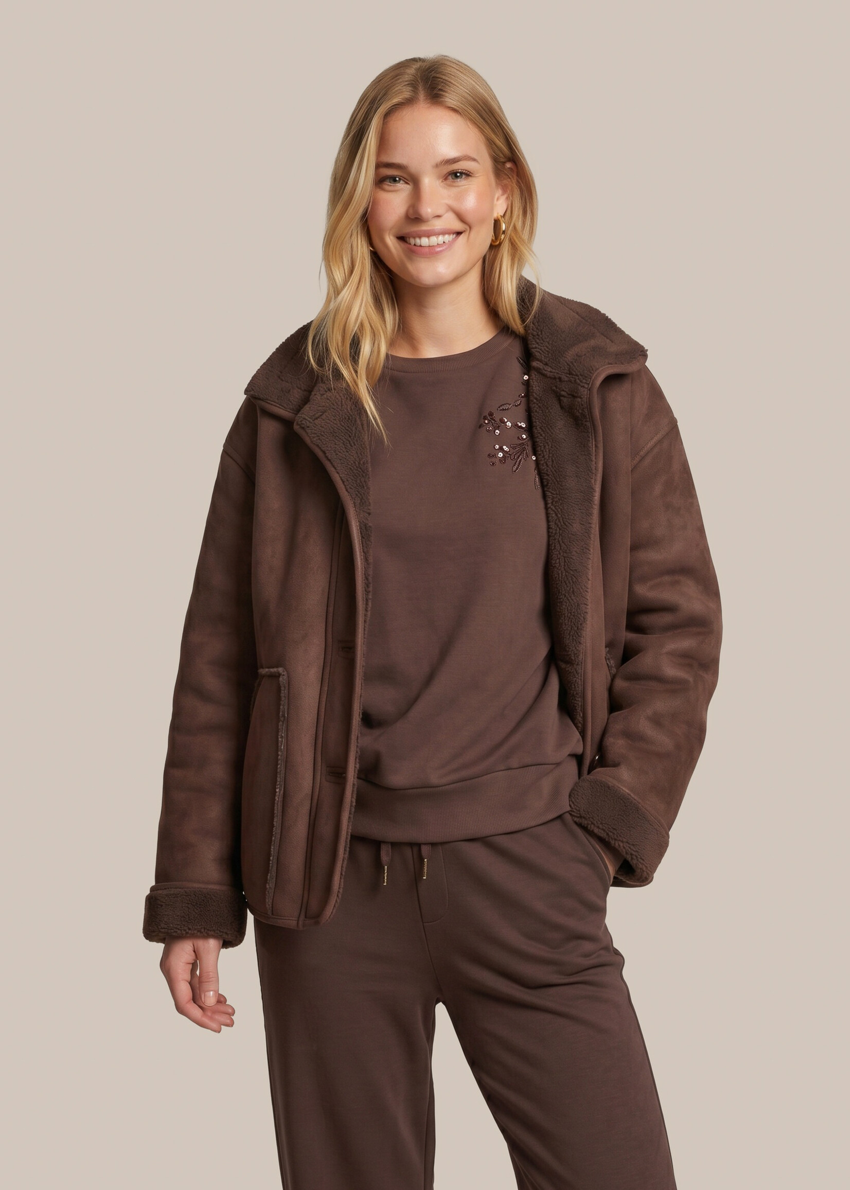 C&S The Label Omara Coat Mocha Brown