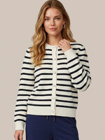 C&S The Label Aimy Knit Cardigan Wool White/Eclipse