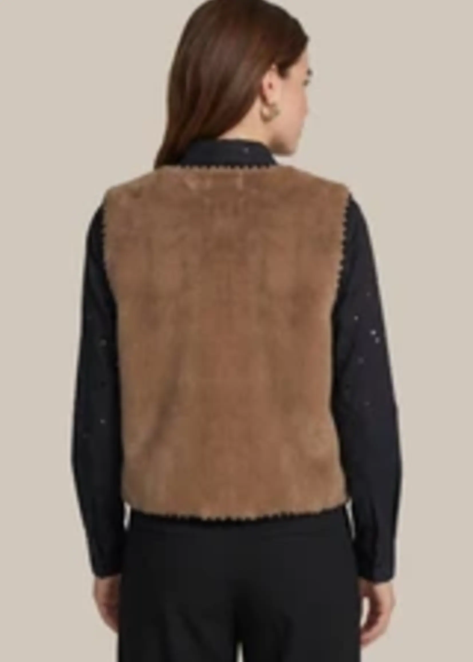 C&S The Label Glenn Gilet Light Camel.Black