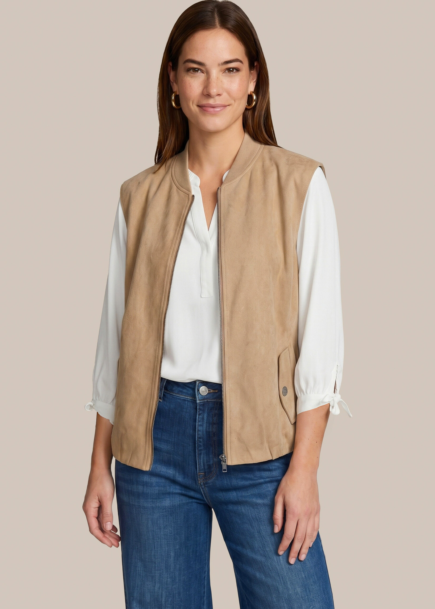 C&S The Label Gaiby Gilet Mocha Brown