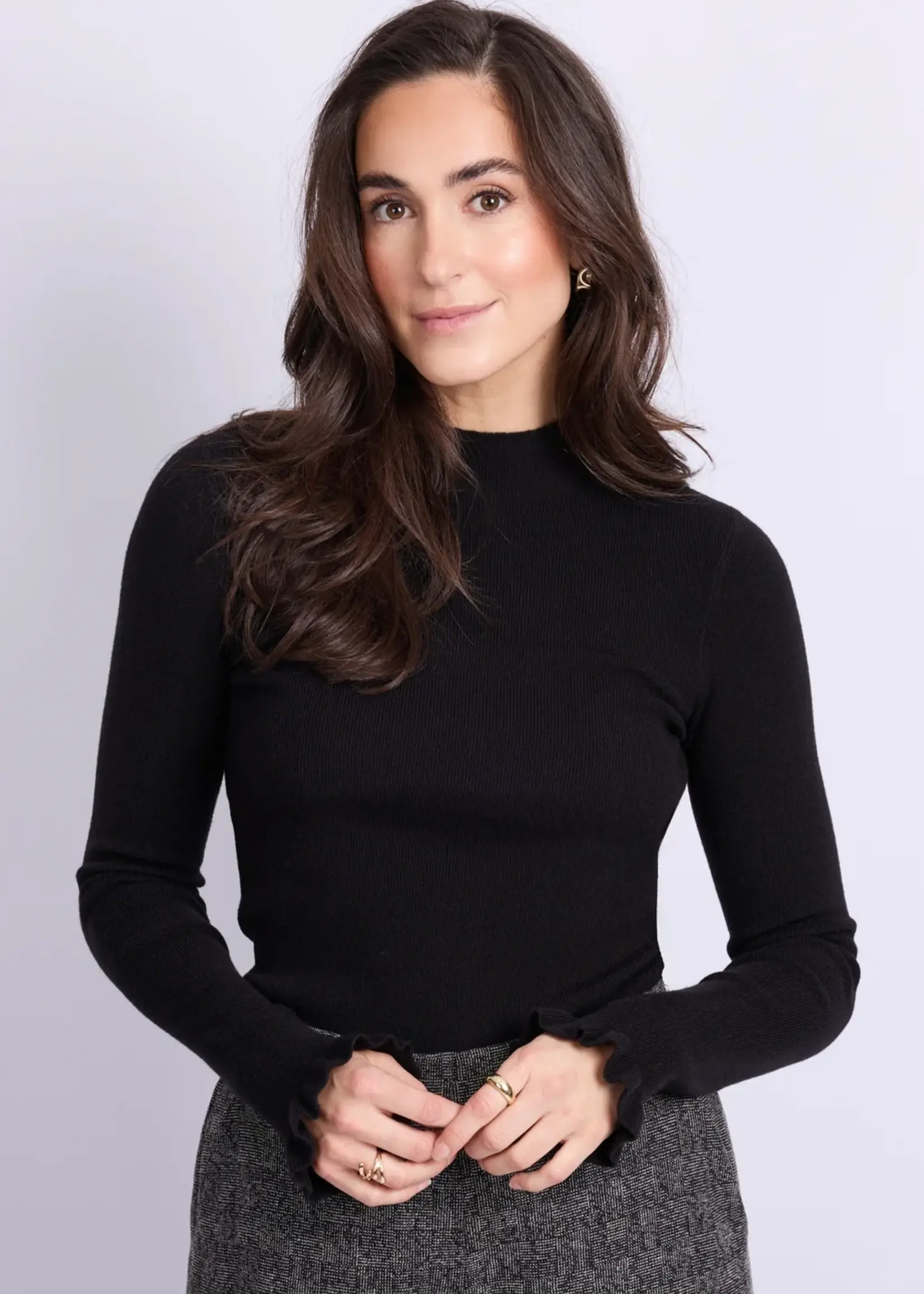 C&S The Label Astrid Knit Pullover Black