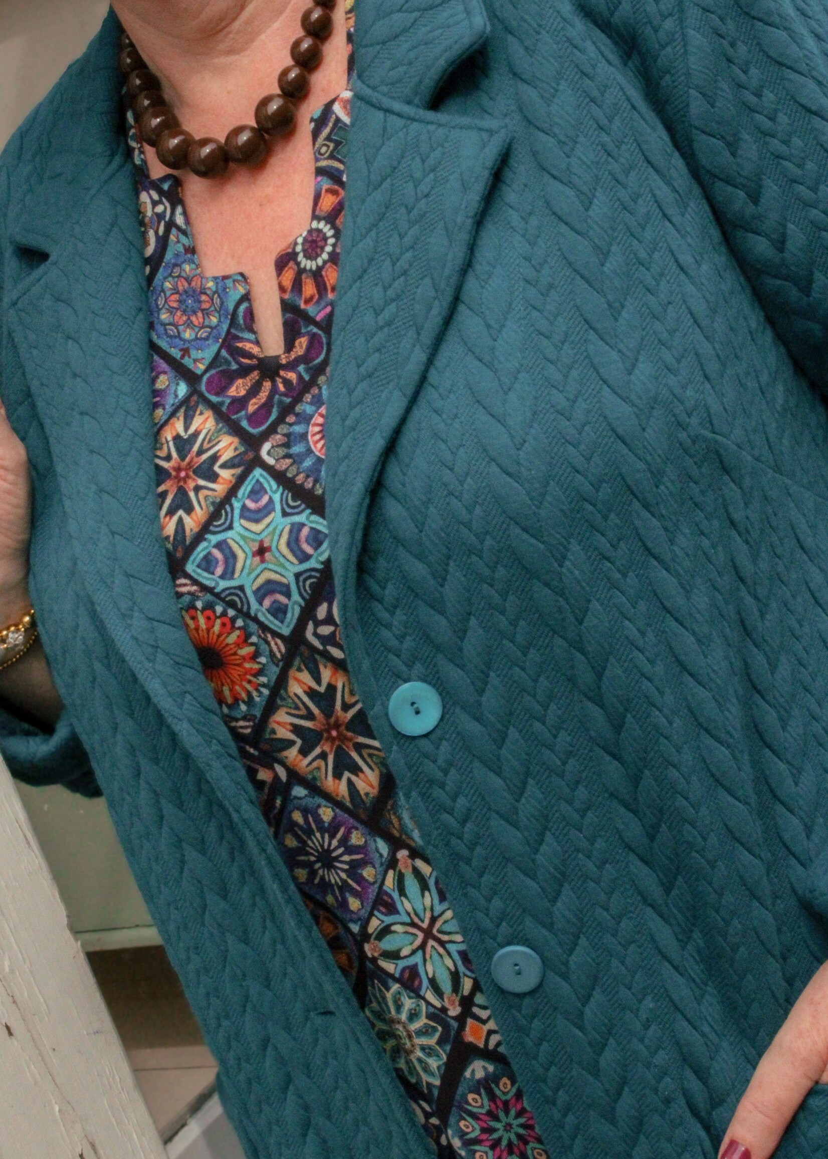 Ophilia Nora cably knit petrol