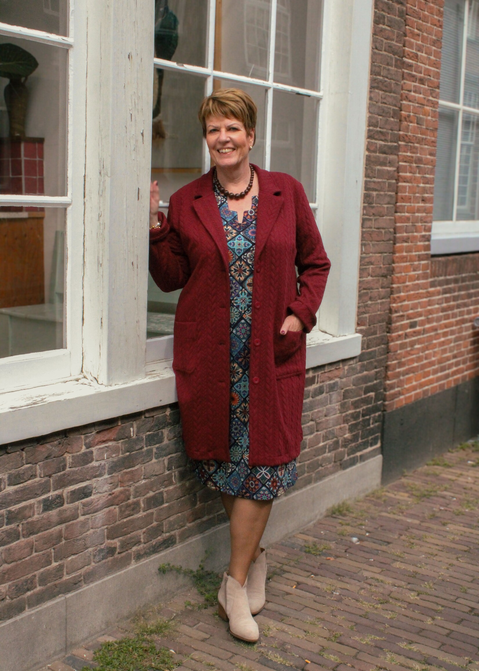 Ophilia Nora cably knit bordeaux