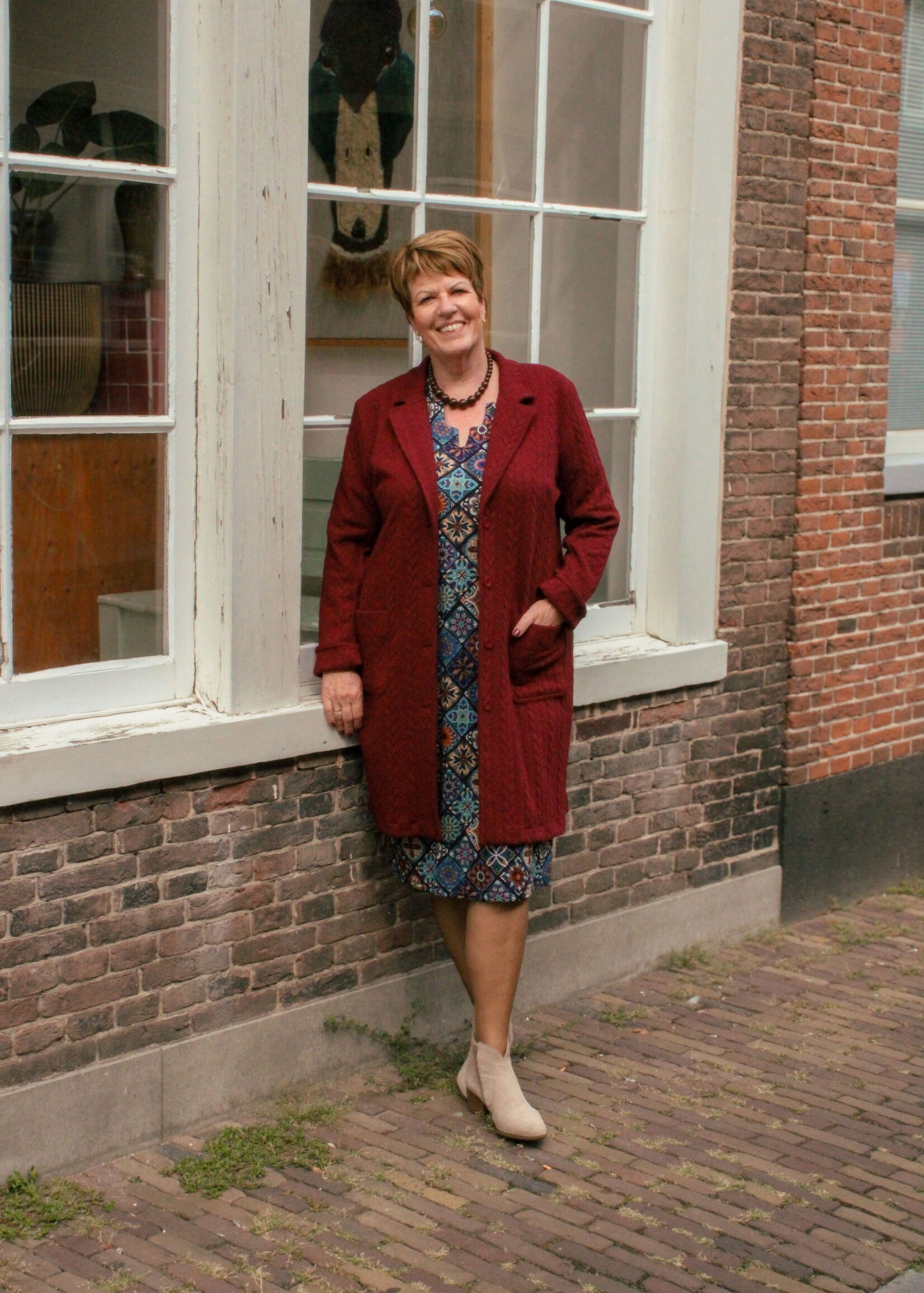 Ophilia Nora cably knit bordeaux