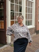 Exxcellent Althea Blouse Sand/King Blue