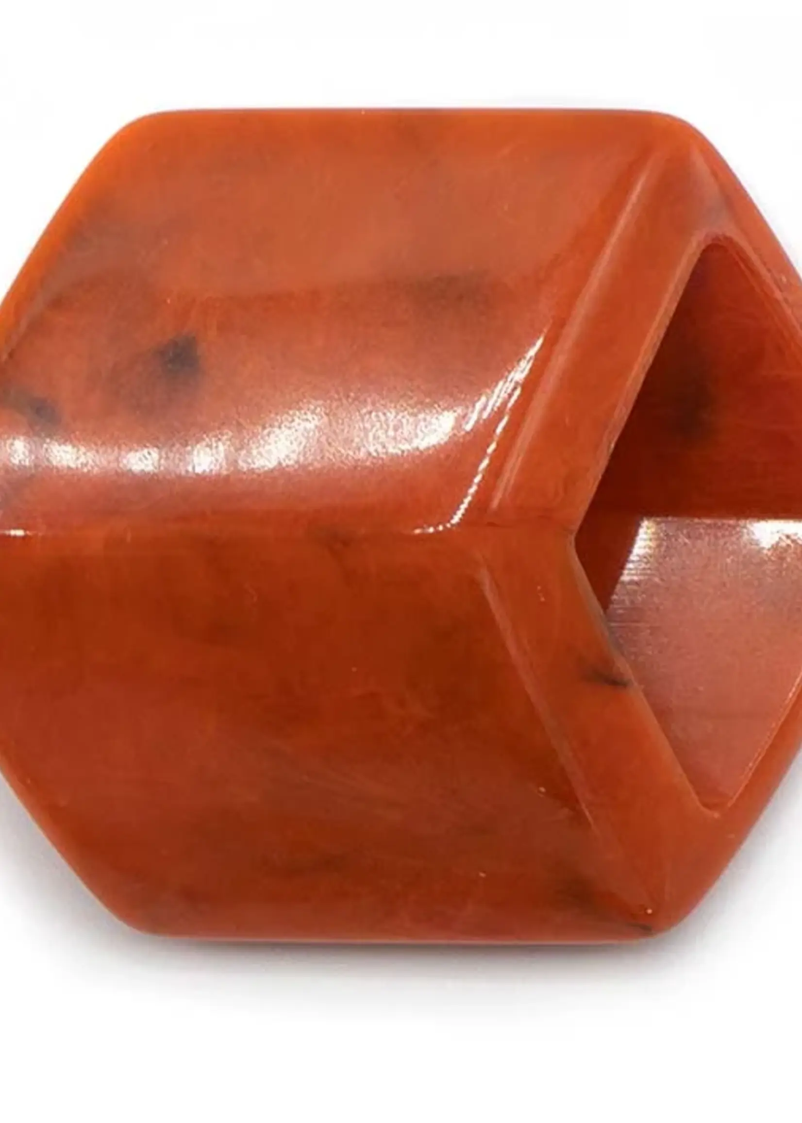Cubes Cube Vintage Orange Shiny