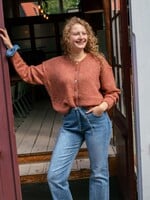 Maddie vestje gebreid Brique