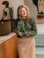 C&S The Label Wings Knit Pullover Dark Olive/Sand