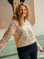 C&S The Label Wings Knit Pullover Wool White/Color Mix