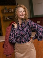 C&S The Label Lovely Blouse Eclipse/Cranberry