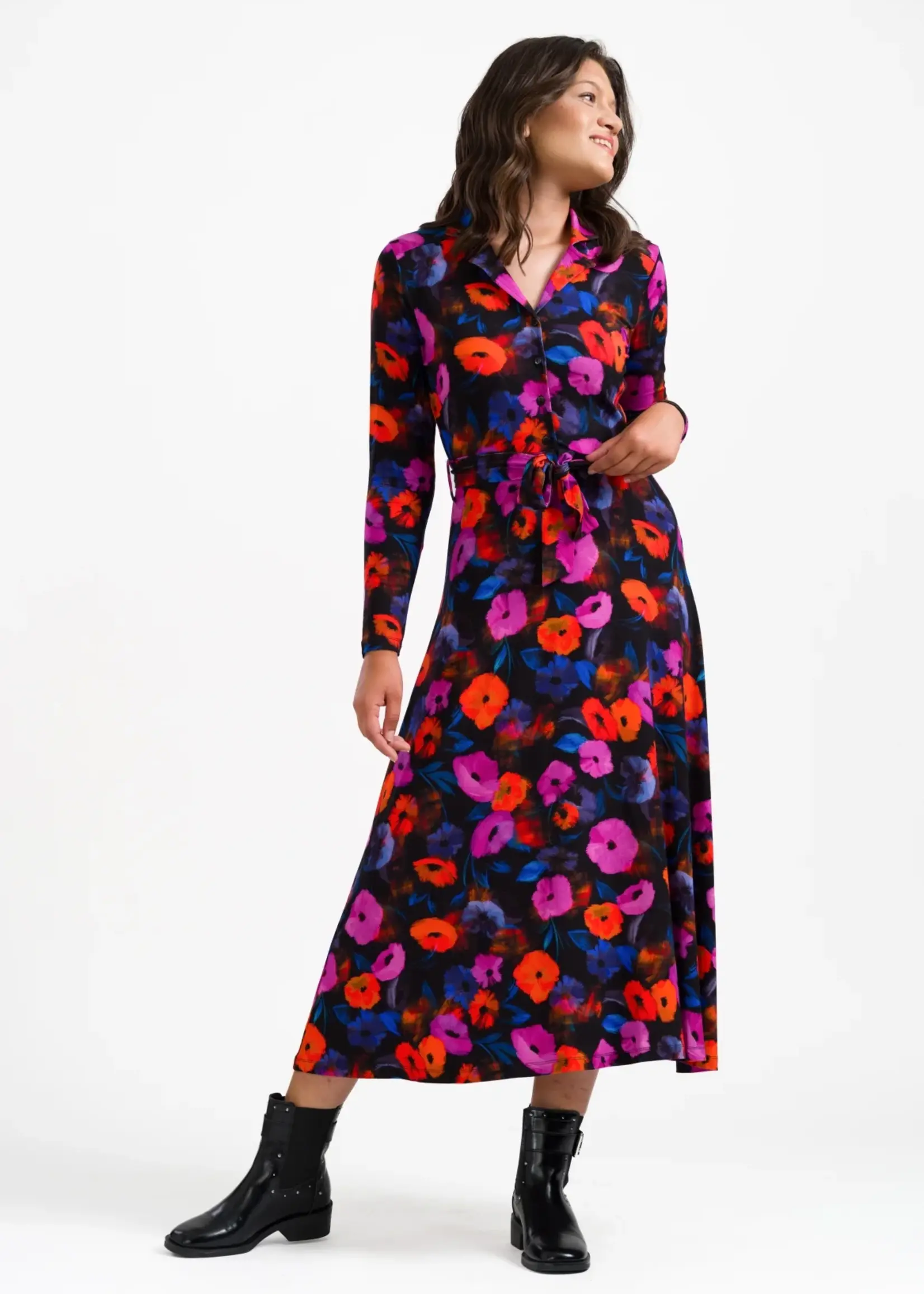 LaLamour Helena Dress Oopsie Daisy Moonless Night