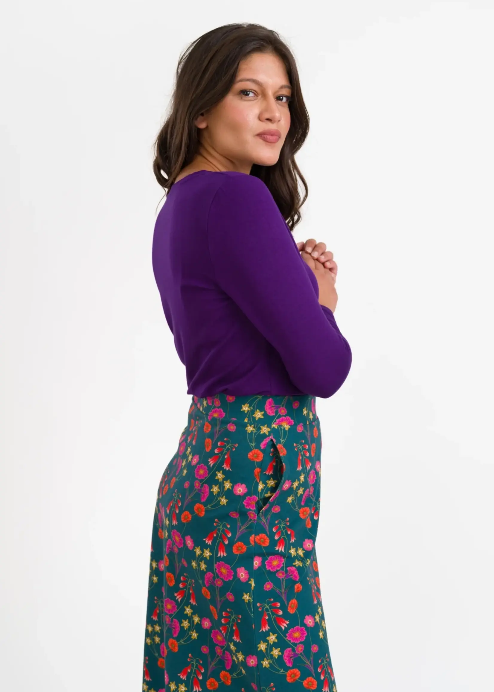LaLamour Vera Top LS Jersey Plain Parachute Purple