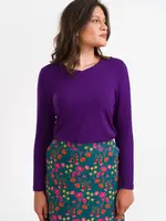 LaLamour Vera Top LS Jersey Plain Parachute Purple