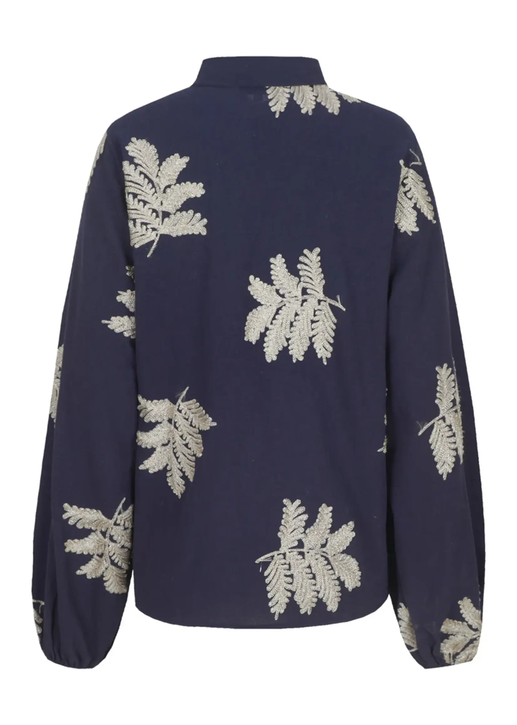 C&S The Label Loreen Blouse Midnight Blue/Sand