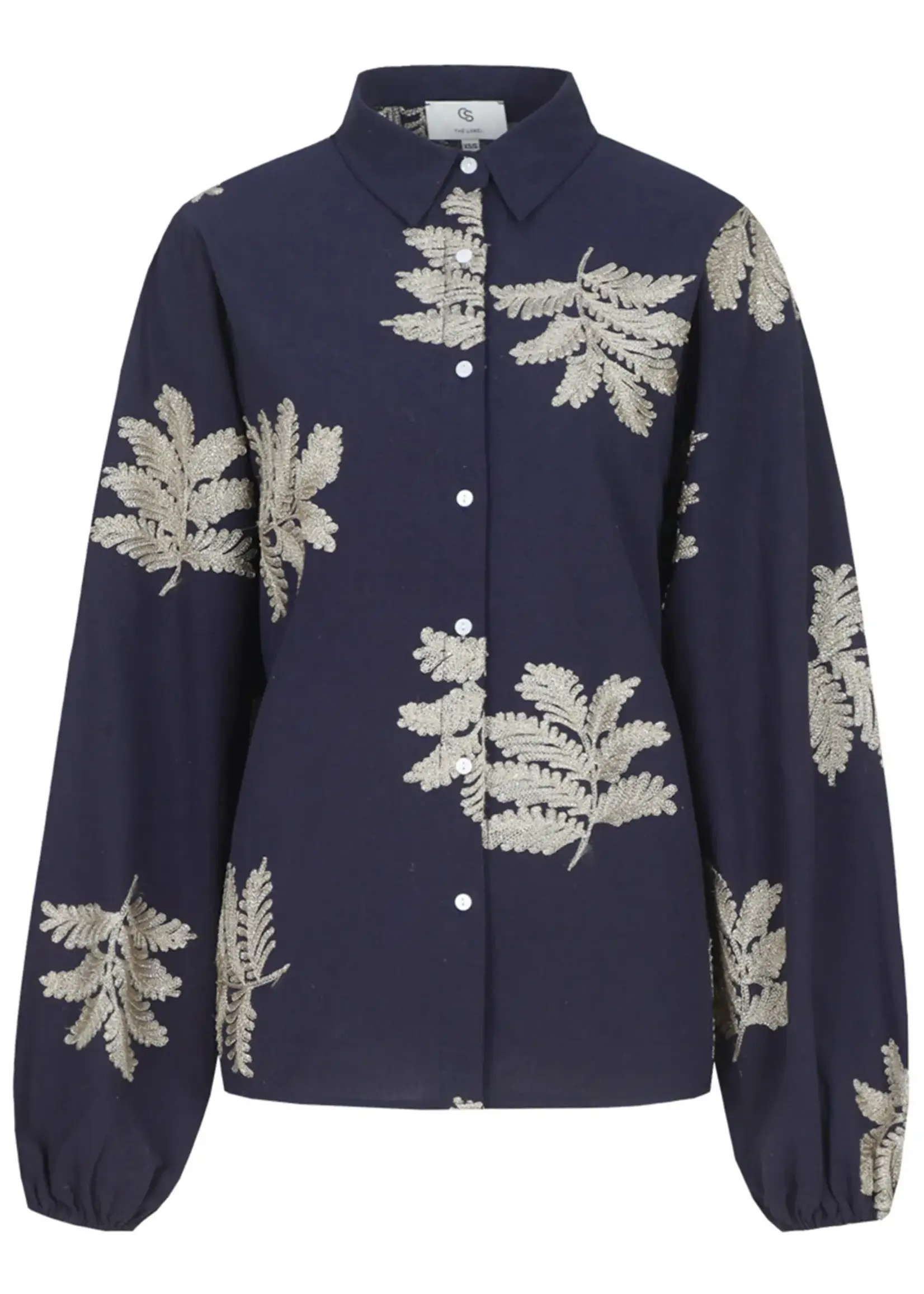 C&S The Label Loreen Blouse Midnight Blue/Sand
