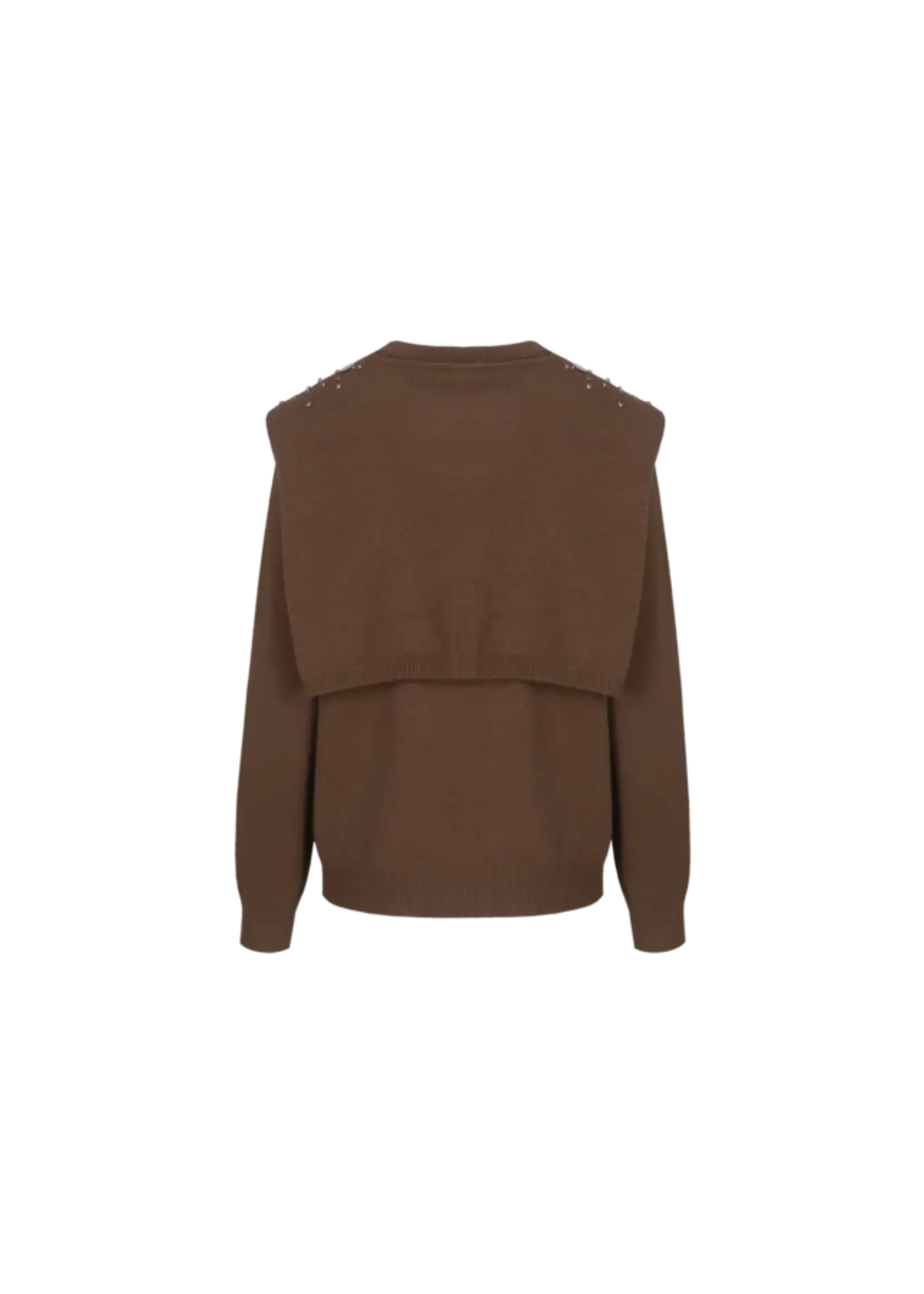 C&S The Label Kimmie Knit Pullover Dark Walnut