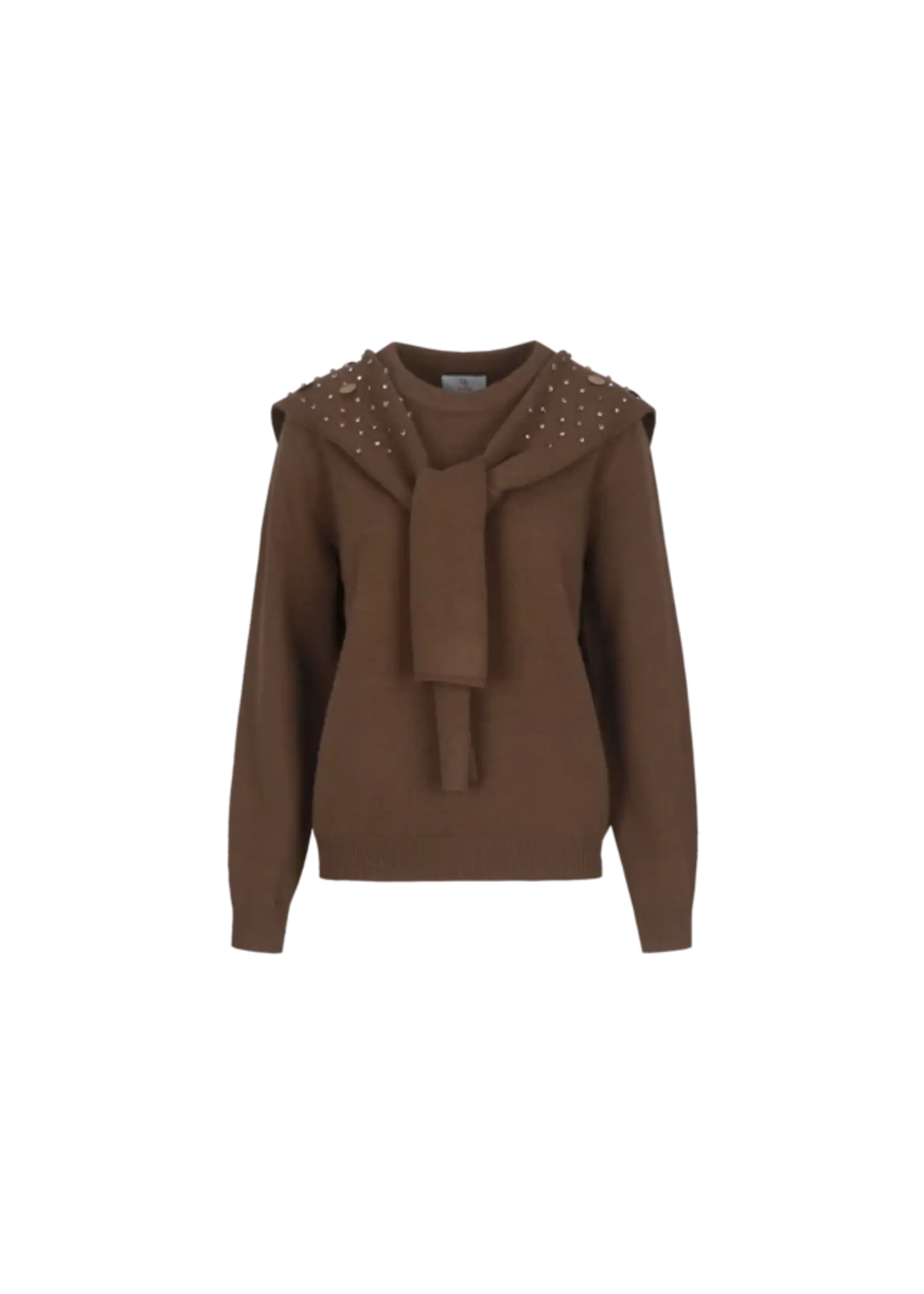 C&S The Label Kimmie Knit Pullover Dark Walnut